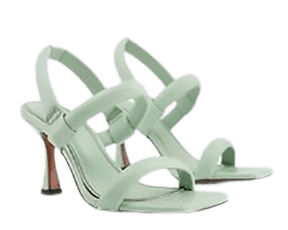 ASOS DESIGN Hickory padded mid-heeled sandals in sage green