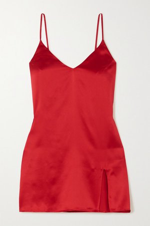 Reformation | Ballard silk-satin mini dress | NET-A-PORTER.COM