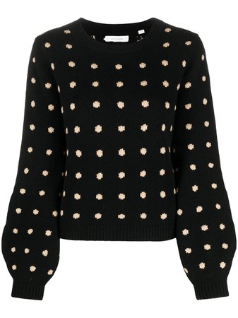Shop black Chinti and Parker spot intarsia jumper with Express Delivery - Farfetch