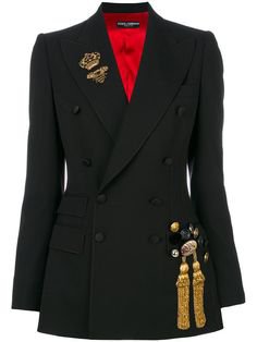 Dolce & Gabbana embellished blazer with gold tassel