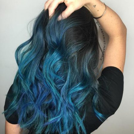 blue green hair subtle - Google Search