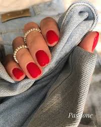 red short nails - Google Search
