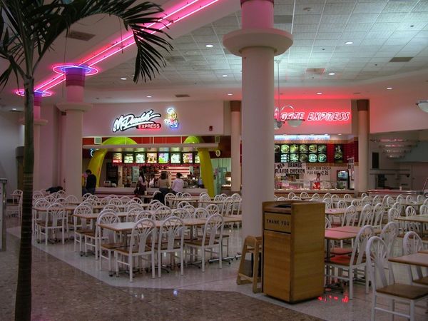 Food court at the shopping mall
