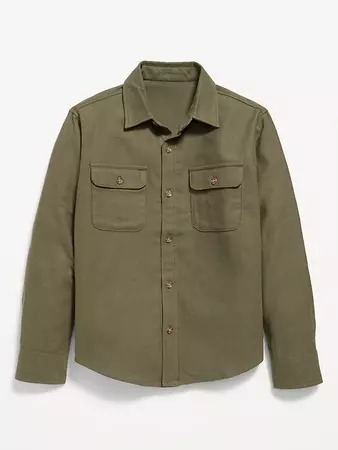 Soft-Brushed Flannel Pocket Shirt for Boys | Old Navy