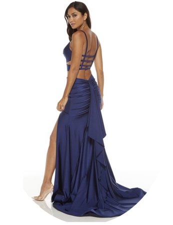 navy blue promblue prom dress