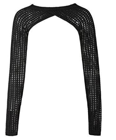 black knit shrug