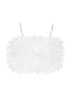 white feather top