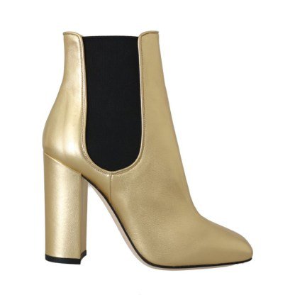 Gold Leather Heels Chelsea Boots – Brand Agent