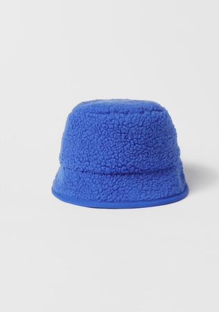 Zara blue shearling hat