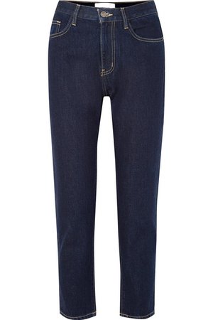 Current/Elliott | The Vintage Crop high-rise slim-leg jeans | NET-A-PORTER.COM