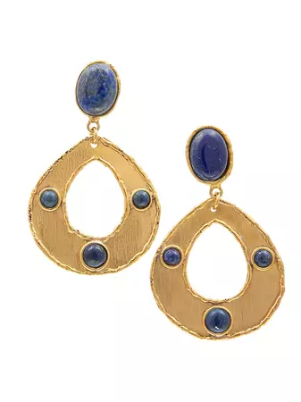 Shop Sylvia Toledano Thalita 22K Gold-Plated & Lapis Lazuli Drop Earrings | Saks Fifth Avenue