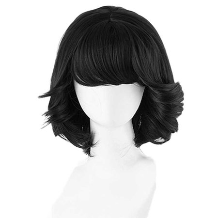 From Today It's My Turn Riko Akasaka Fluffy Anime Cosplay Wig For Girls Peruca Short Black Bob Body Wave Halloween Synthetic Wig| | - AliExpress
