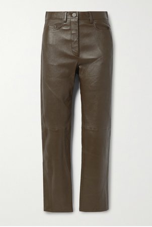 Joseph leather brown pant