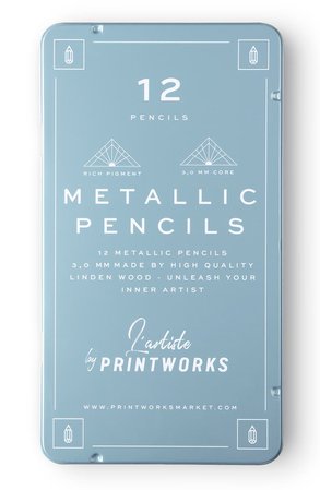 PRINTWORKS 12-Piece Metallic Color Pencil Set | Nordstrom