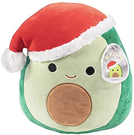 Amazon.com: Squishmallow 12" Austin The Avocado with Santa Hat - Christmas Official Kellytoy - Cute and Soft Holiday Plush Stuffed Animal Toy - Great Gift for Kids : Toys & Games