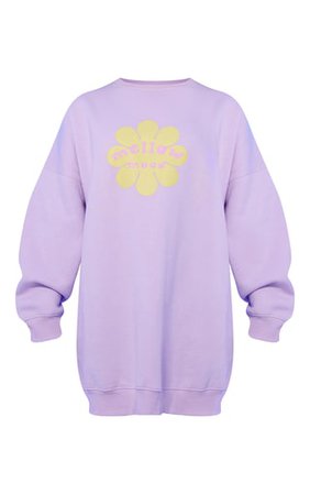 Lilac Mellow Mood Oversized Sweat Jumper Dress | PrettyLittleThing USA