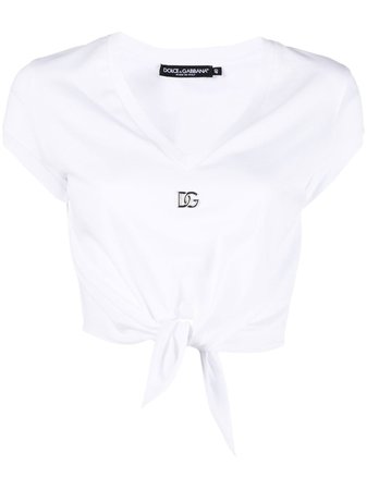 Dolce & Gabbana DG knot-front T-shirt - Farfetch