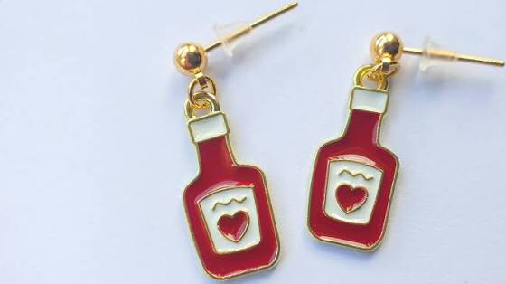 ketchup earrings