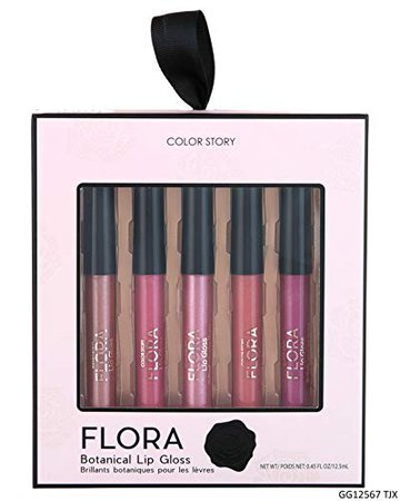 Amazon.com : Color Story FLORA Botanical Lip Gloss Collection - Set of 5 Lip Glosses : Beauty