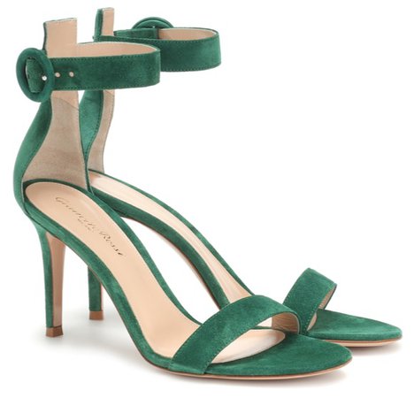 gianvito rossi green sandal heels