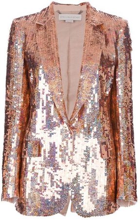 rose gold sequin blazer