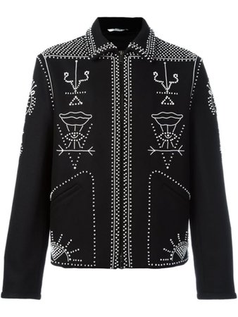 Beads embellished wool cloth jacket Valentino