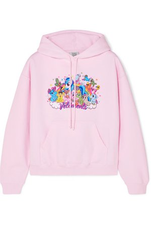 Vetements | Cropped printed cotton-jersey hoodie | NET-A-PORTER.COM
