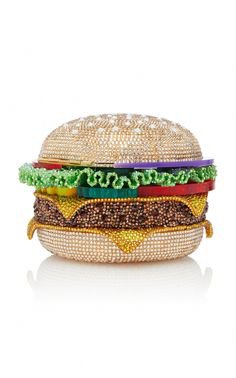 Judith Leiber Couture Crystal-Embellished Hamburger Clutch