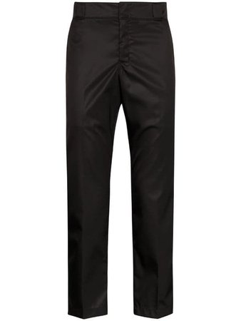 Black Prada Cropped Tailored Trousers | Farfetch.com