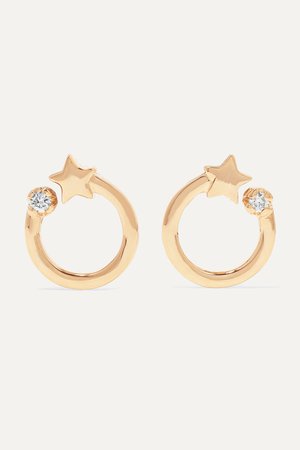 Gold Shooting Star 14-karat gold diamond earrings | Andrea Fohrman | NET-A-PORTER