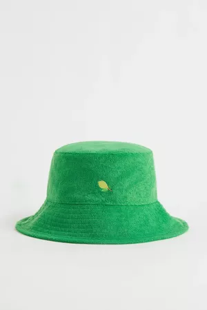 Badstof buckethat - Groen/citroen - DAMES | H&M NL