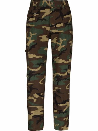 Dolce & Gabbana camouflage-print Cropped Cargo Trousers