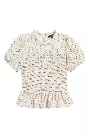 1.STATE Puff Sleeve Smocked Blouse | Nordstrom