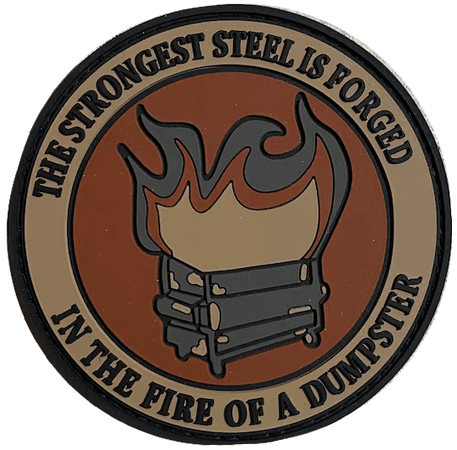 PVC Dumpster Fire Morale Patch by TheFineArtRevolution