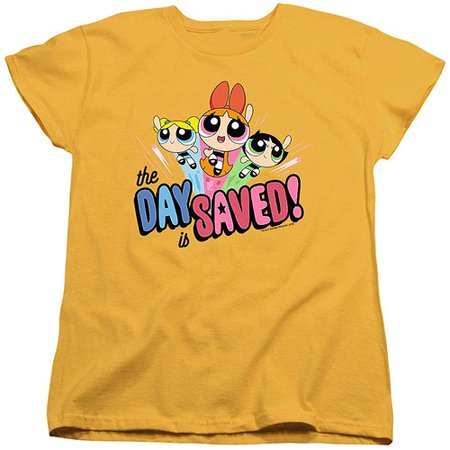 Amazon.com: Powerpuff Girls Cartoon Network Day is Saved Women's T Shirt & Stickers (Large): Clothing