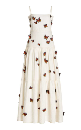 white dress with butterflies