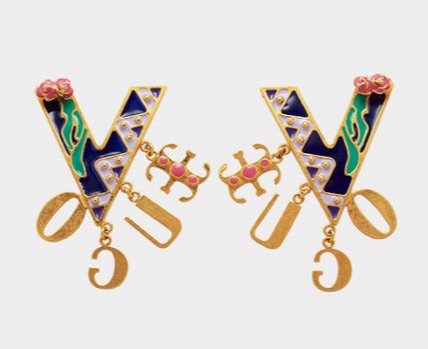 versace vogue drop earring