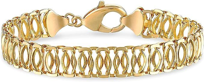 Amazon.com: Barzel 18K Gold Plated Mesh Bracelet for Women - Made in Brazil: Clothing, Shoes & Jewelry