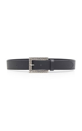 Crystal-Embellished Leather Belt by Alessandra Rich | Moda Operandi