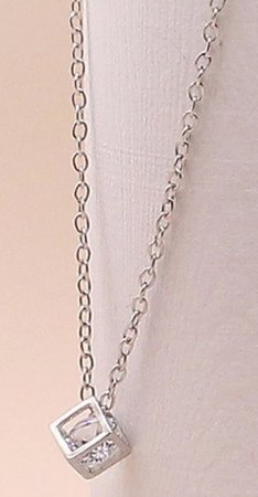 silver geometric necklace