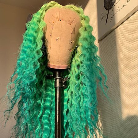 Light Green with Green Lace Front Wig