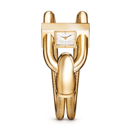 cadenas yellow gold mother od pearl watch
