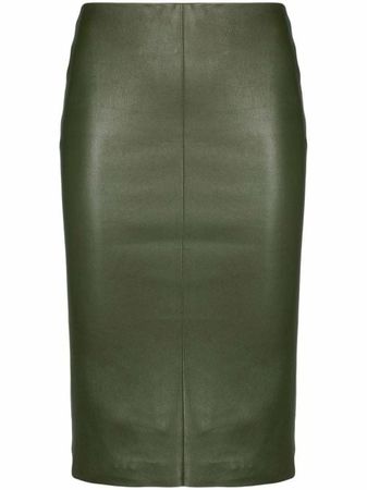 Drome high-waisted Leather Pencil Skirt - Farfetch