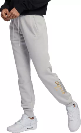 nike jogger with gold foil lettering