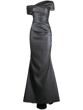 Shop Talbot Runhof asymmetric gown with Express Delivery - FARFETCH