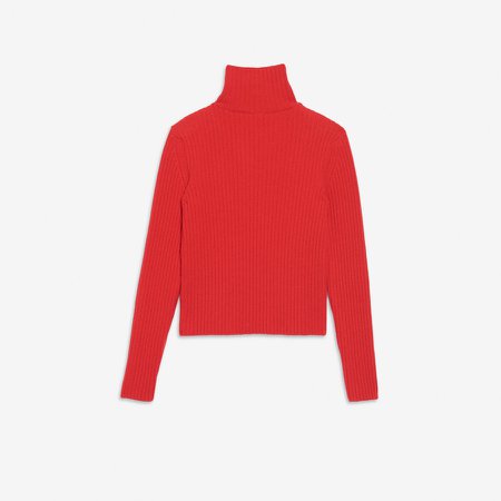 Turtleneck Sweater in Red | Balenciaga