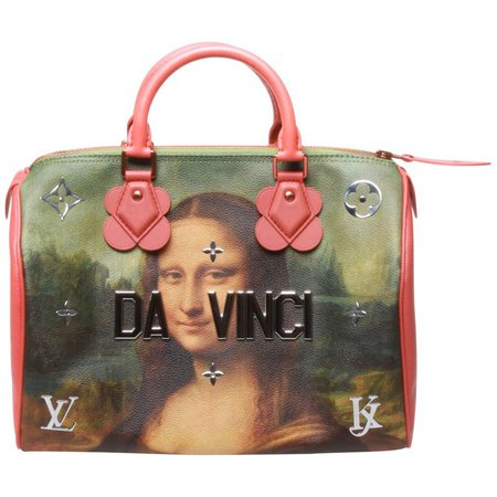 Louis Vuitton LV X Koons Masters Da Vinci Speedy 30 Bag For Sale at 1stdibs