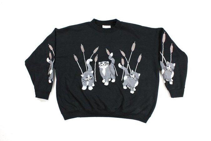 Vintage Kitten Sweatshirt | Etsy