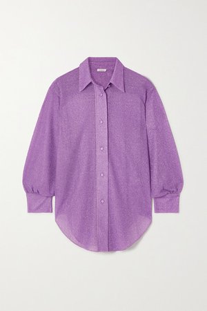 Lumiere Stretch-lurex Shirt - Lilac