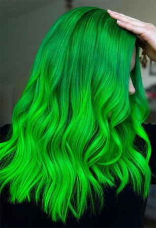 offbeat green hair